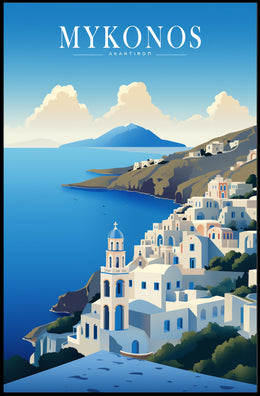Mykonos Tranquility Travel Poster PosterGoat