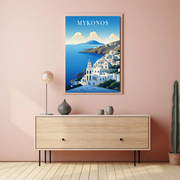 Mykonos Tranquility Travel Poster PosterGoat