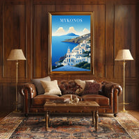 Mykonos Tranquility Travel Poster PosterGoat