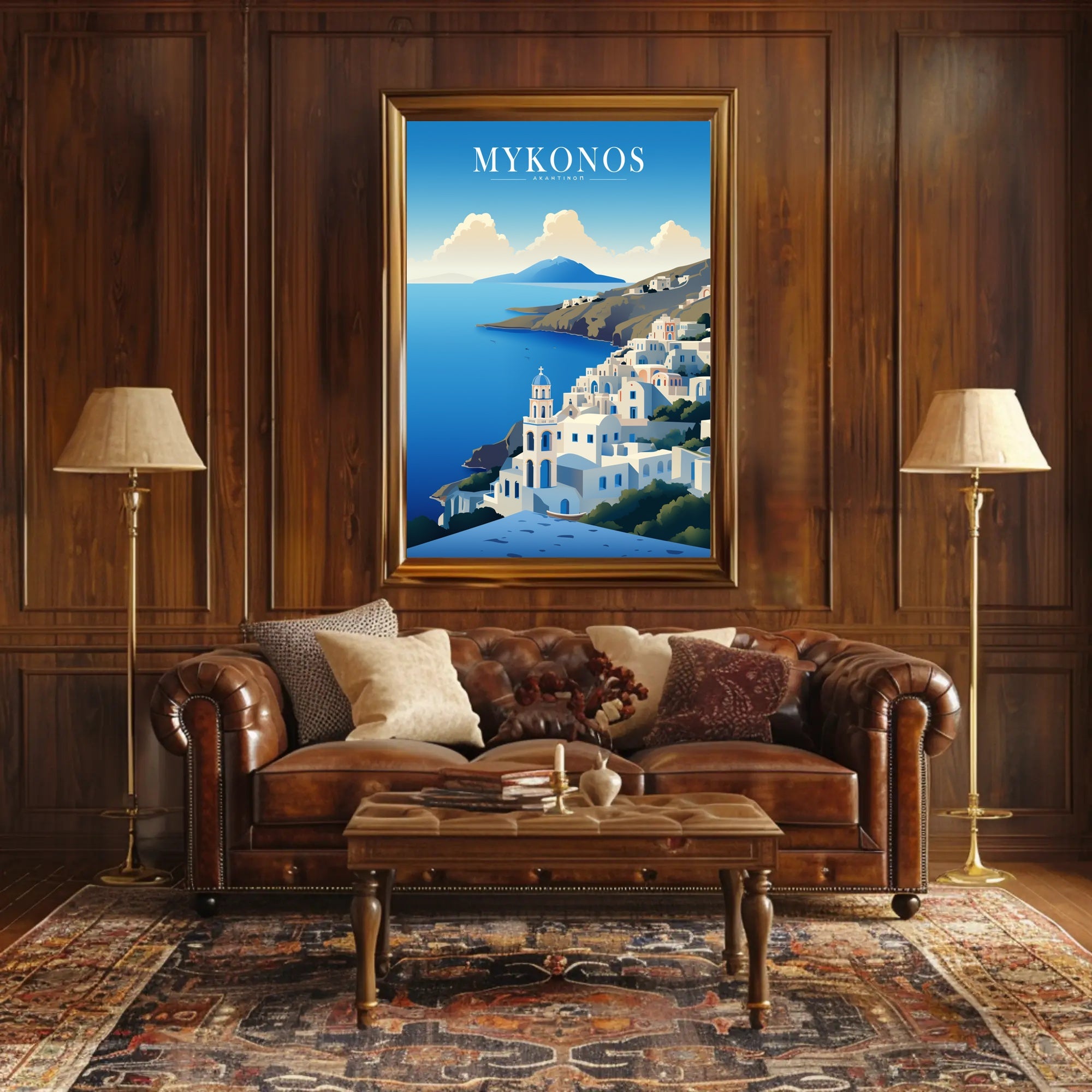 Mykonos Tranquility Travel Poster PosterGoat