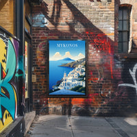 Mykonos Tranquility Travel Poster PosterGoat