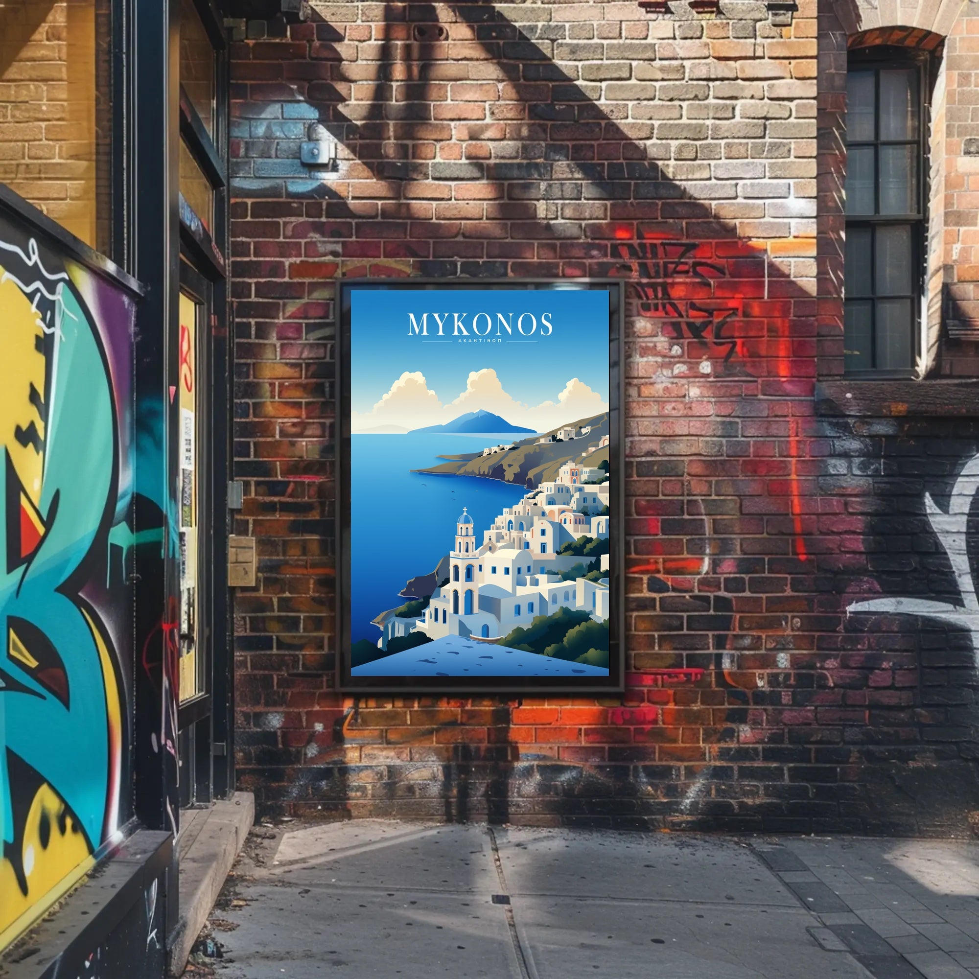 Mykonos Tranquility Travel Poster PosterGoat