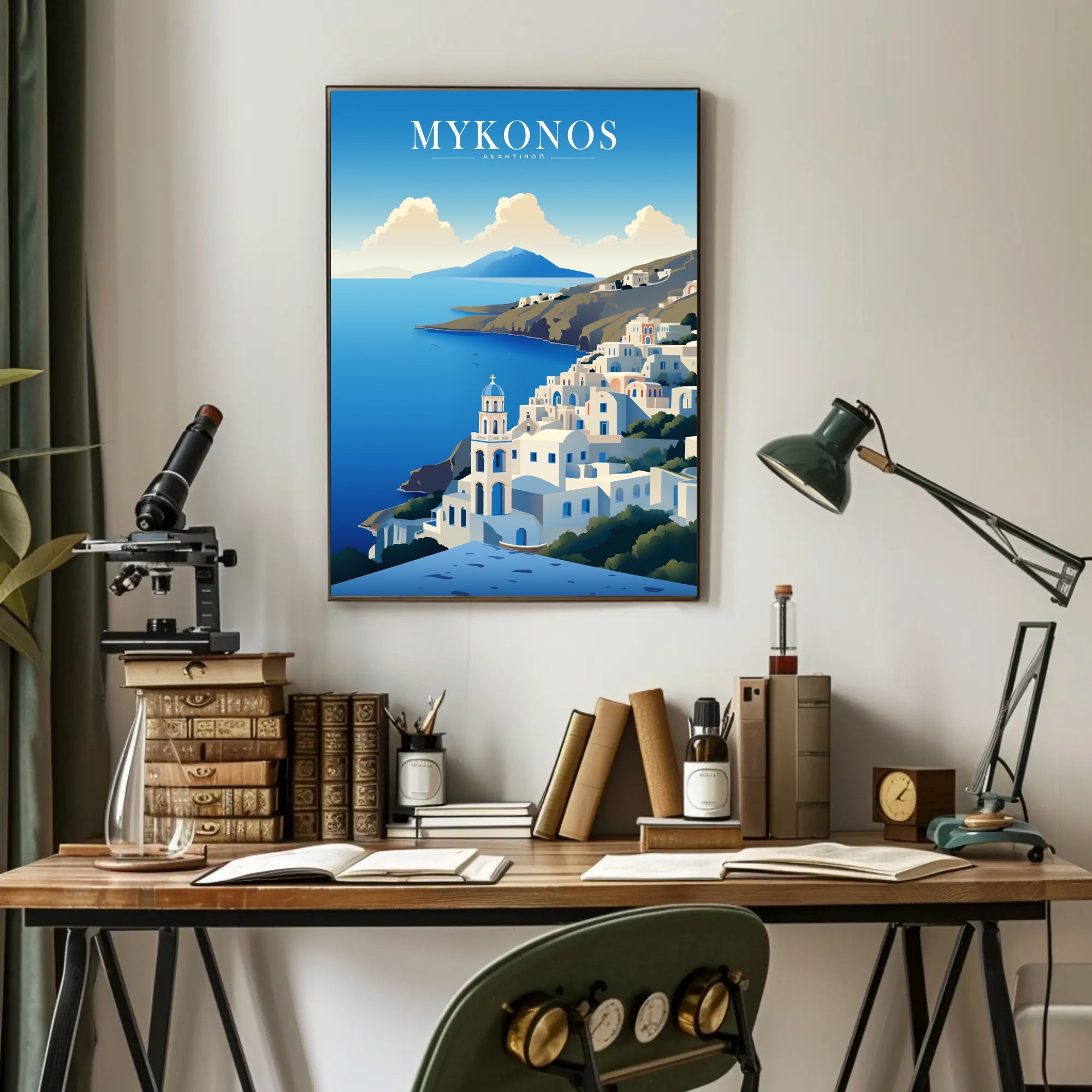 Mykonos Tranquility Travel Poster PosterGoat