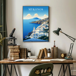 Mykonos Tranquility Travel Poster PosterGoat