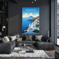 Mykonos Tranquility Travel Poster PosterGoat