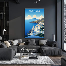 Mykonos Tranquility Travel Poster PosterGoat