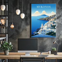 Mykonos Tranquility Travel Poster PosterGoat
