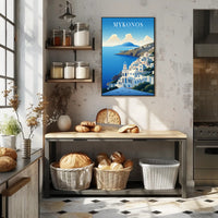 Mykonos Tranquility Travel Poster PosterGoat