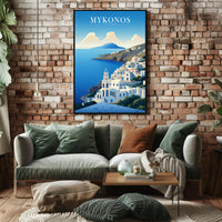 Mykonos Tranquility Travel Poster PosterGoat