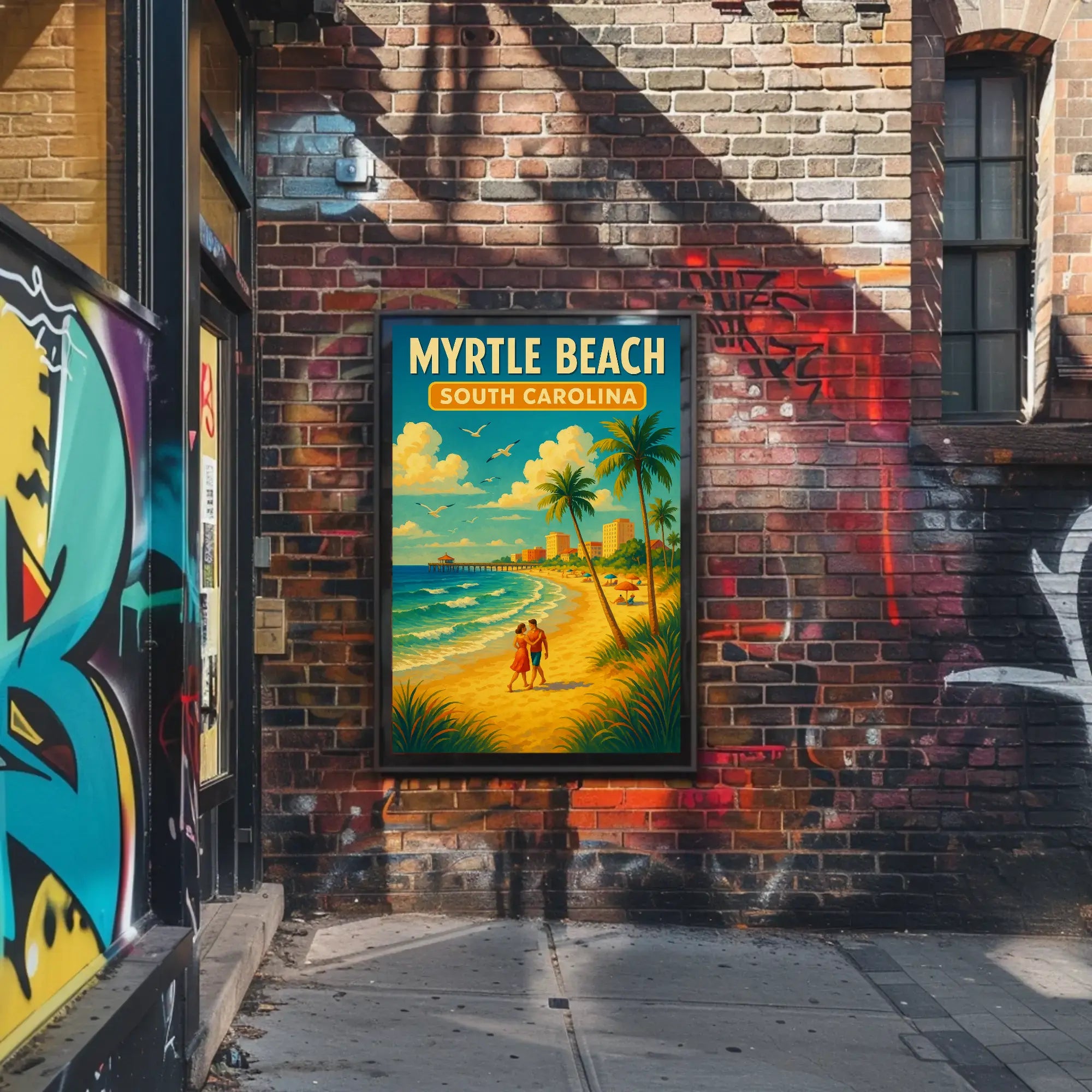 Myrtle Beach Romantic Getaway Travel Poster PosterGoat