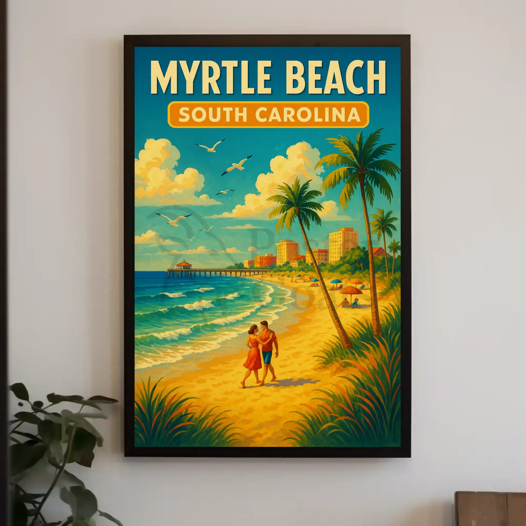 Myrtle Beach Romantic Getaway Travel Poster PosterGoat