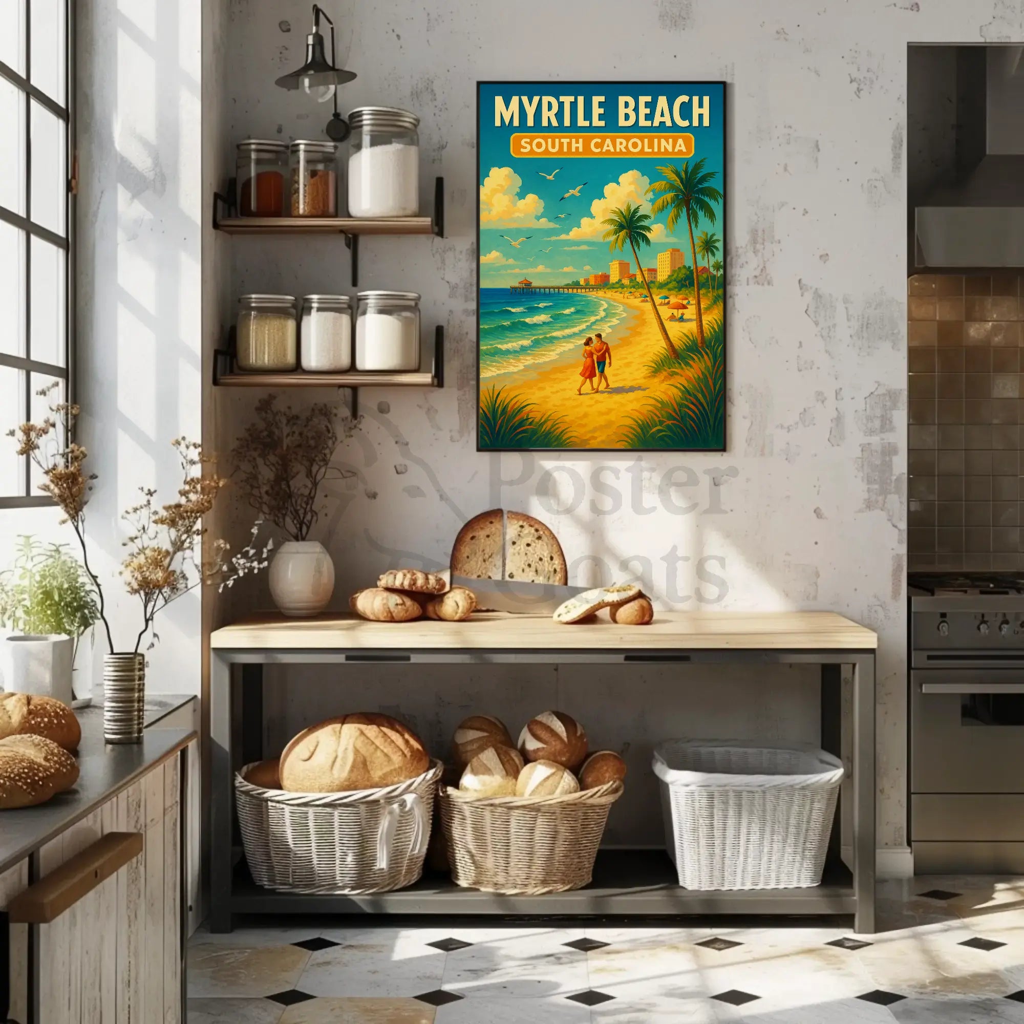 Myrtle Beach Romantic Getaway Travel Poster PosterGoat
