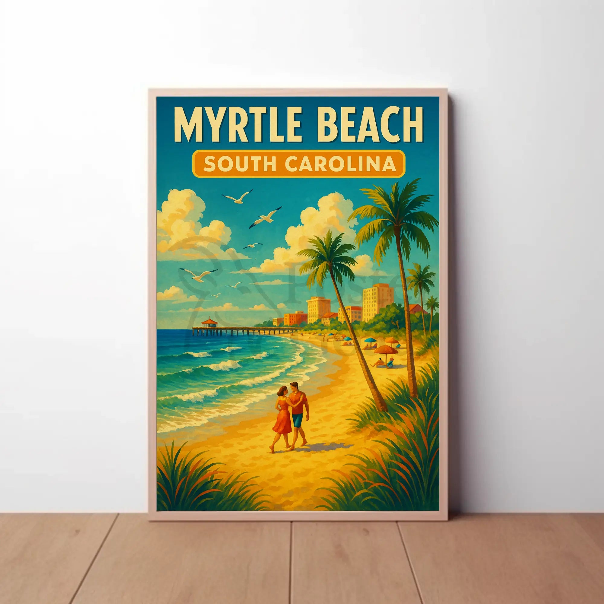 Myrtle Beach Romantic Getaway Travel Poster PosterGoat