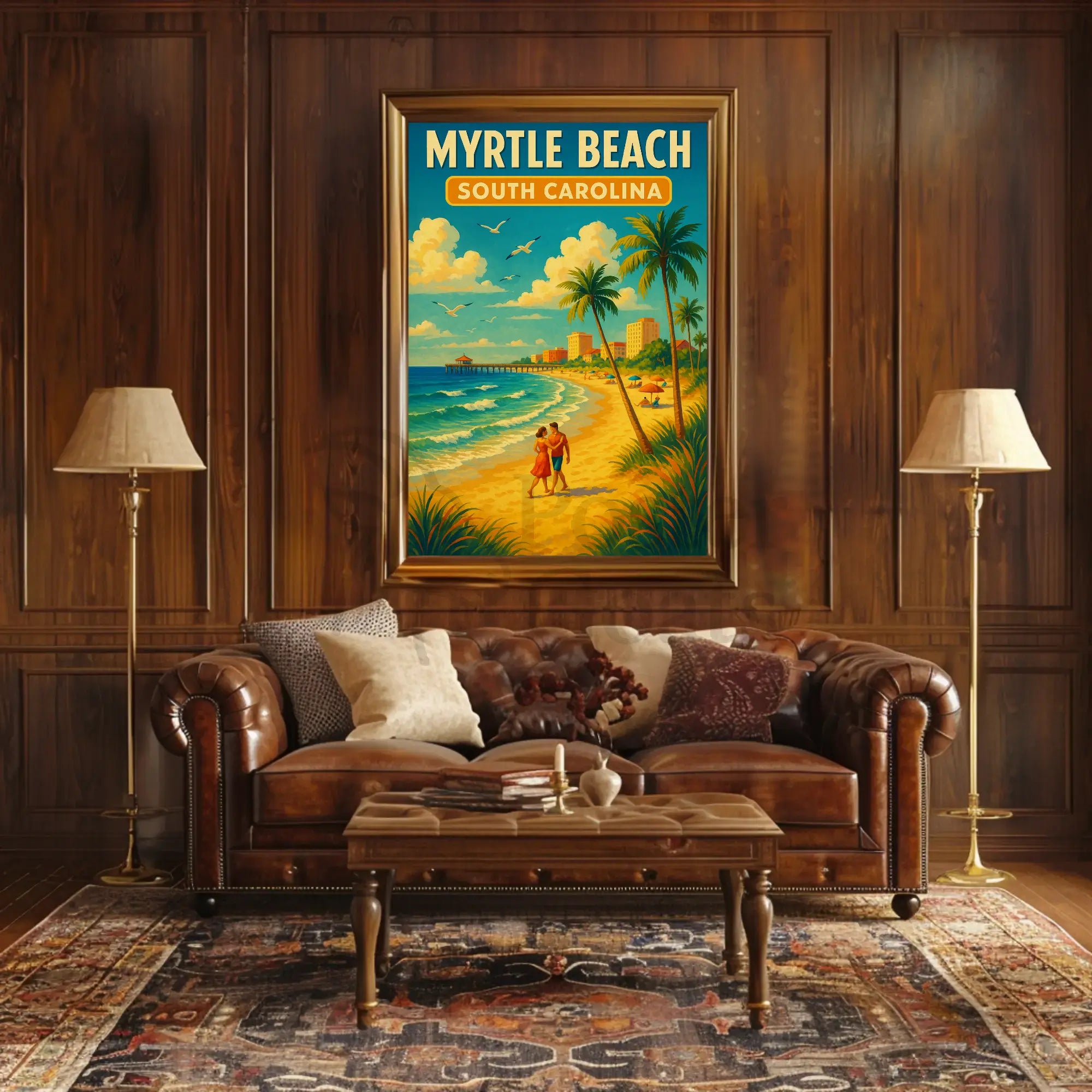 Myrtle Beach Romantic Getaway Travel Poster PosterGoat