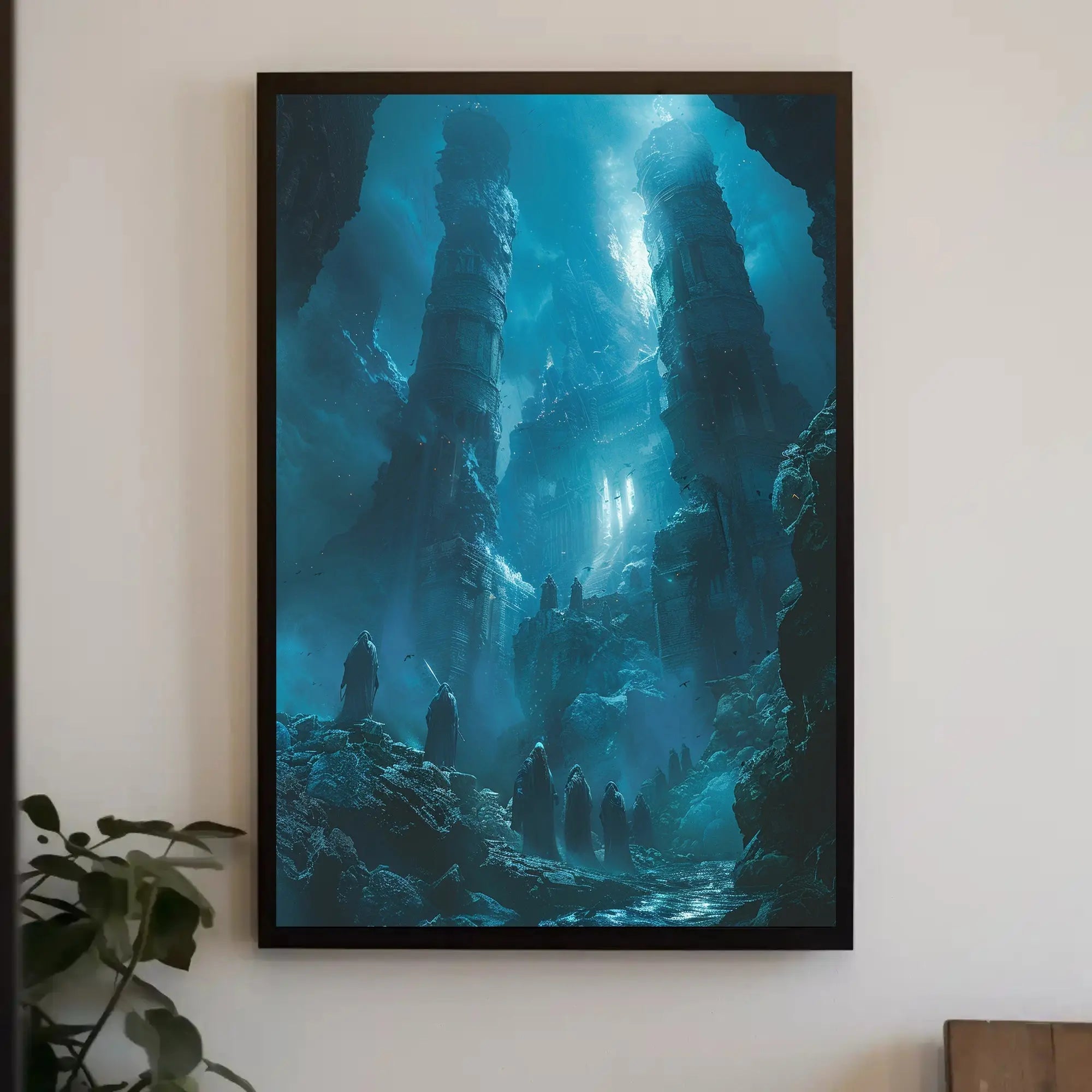 Mysterious Ancient Ruins in Fantasy Setting, Artistic Poster PosterGoat