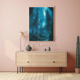 Mysterious Ancient Ruins in Fantasy Setting, Artistic Poster PosterGoat