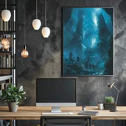 Mysterious Ancient Ruins in Fantasy Setting, Artistic Poster PosterGoat