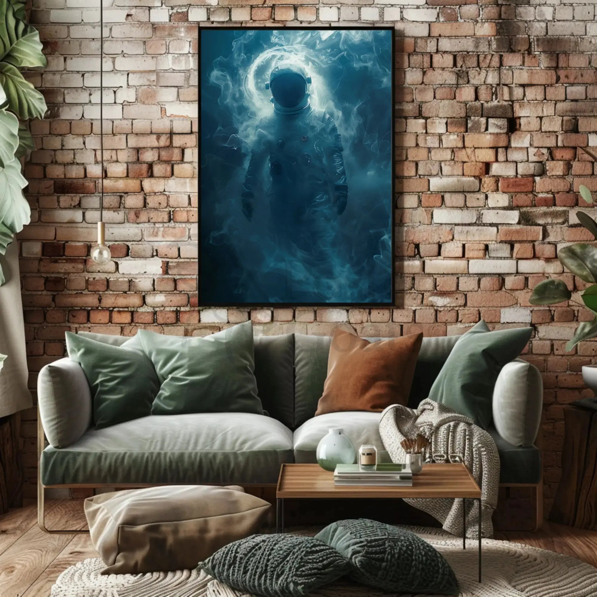 Mysterious Astronaut in Dreamlike Vision Futuristic Sci-Fi Poster PosterGoat