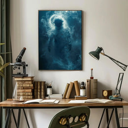 Mysterious Astronaut in Dreamlike Vision Futuristic Sci-Fi Poster PosterGoat