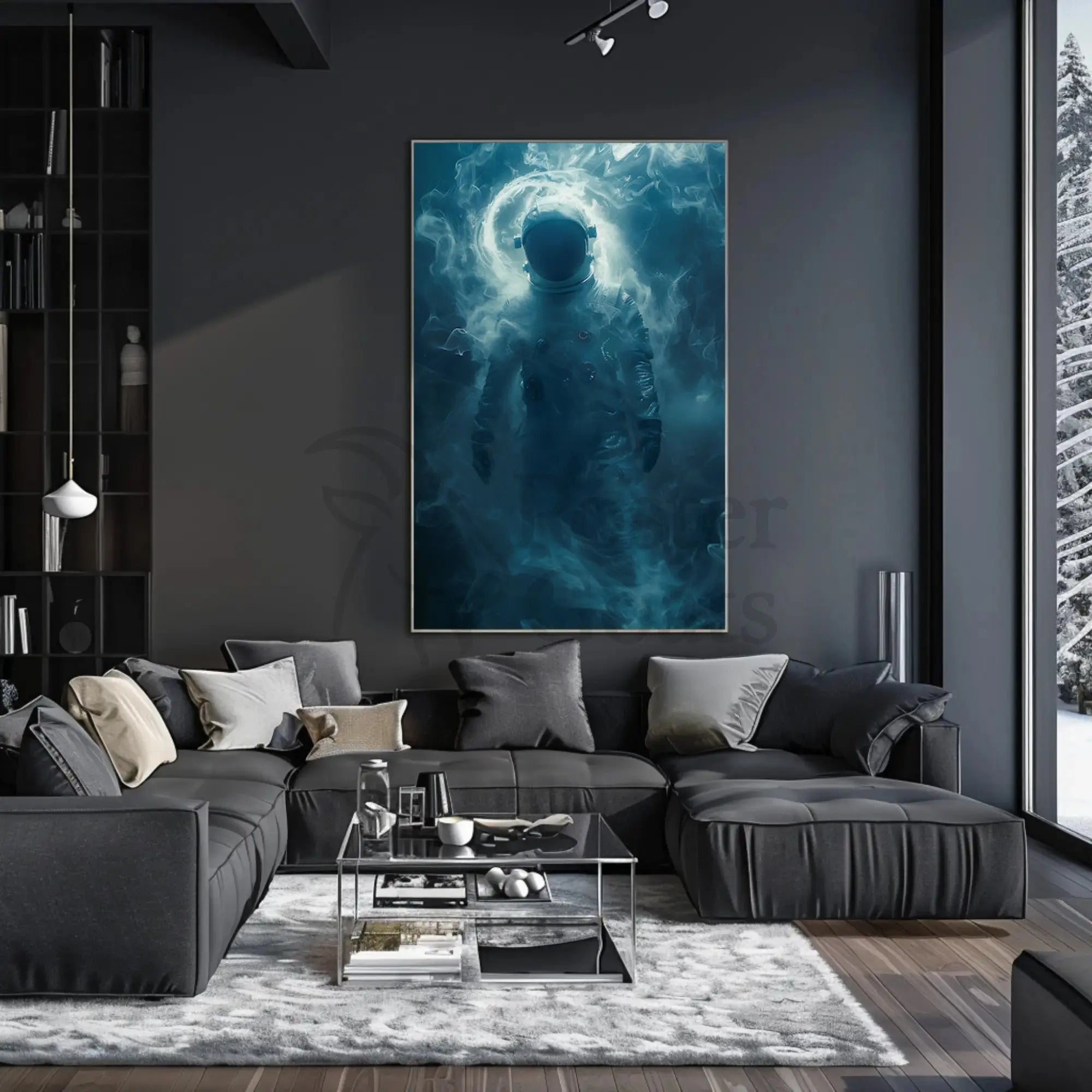 Mysterious Astronaut in Dreamlike Vision Futuristic Sci-Fi Poster PosterGoat