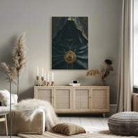 Mysterious Cloaked Figure with Ornate Medallion Fantasy Poster PosterGoat