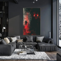 Mysterious Dark Alley Silhouette: Futuristic Sci-Fi Poster PosterGoat