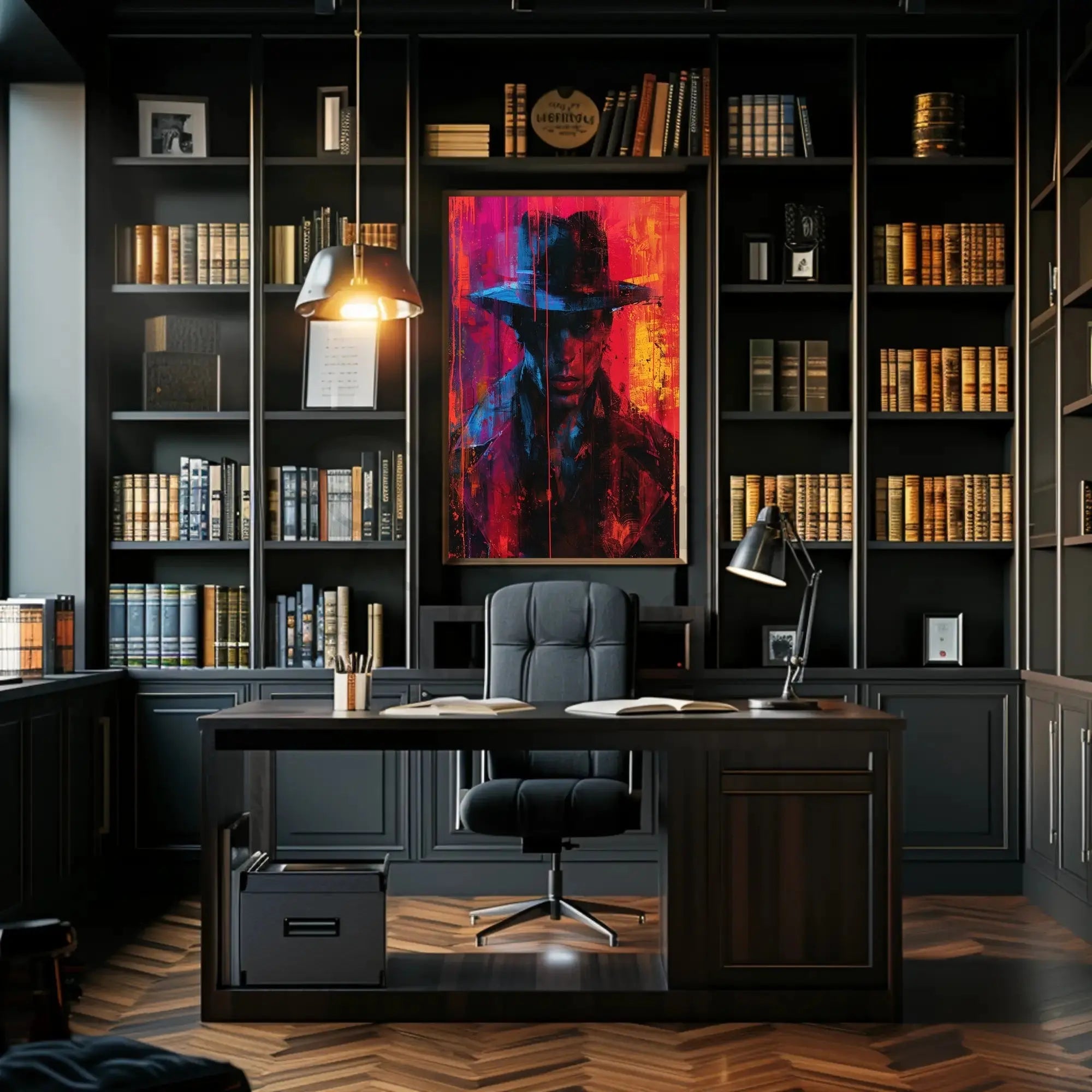 Mysterious Detective Cinematic Art Noir Artistic Poster PosterGoat