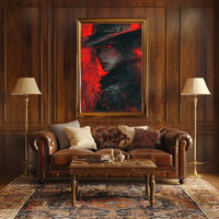 Mysterious Femme Fatale Noir Graphic Novel Artistic Poster PosterGoat