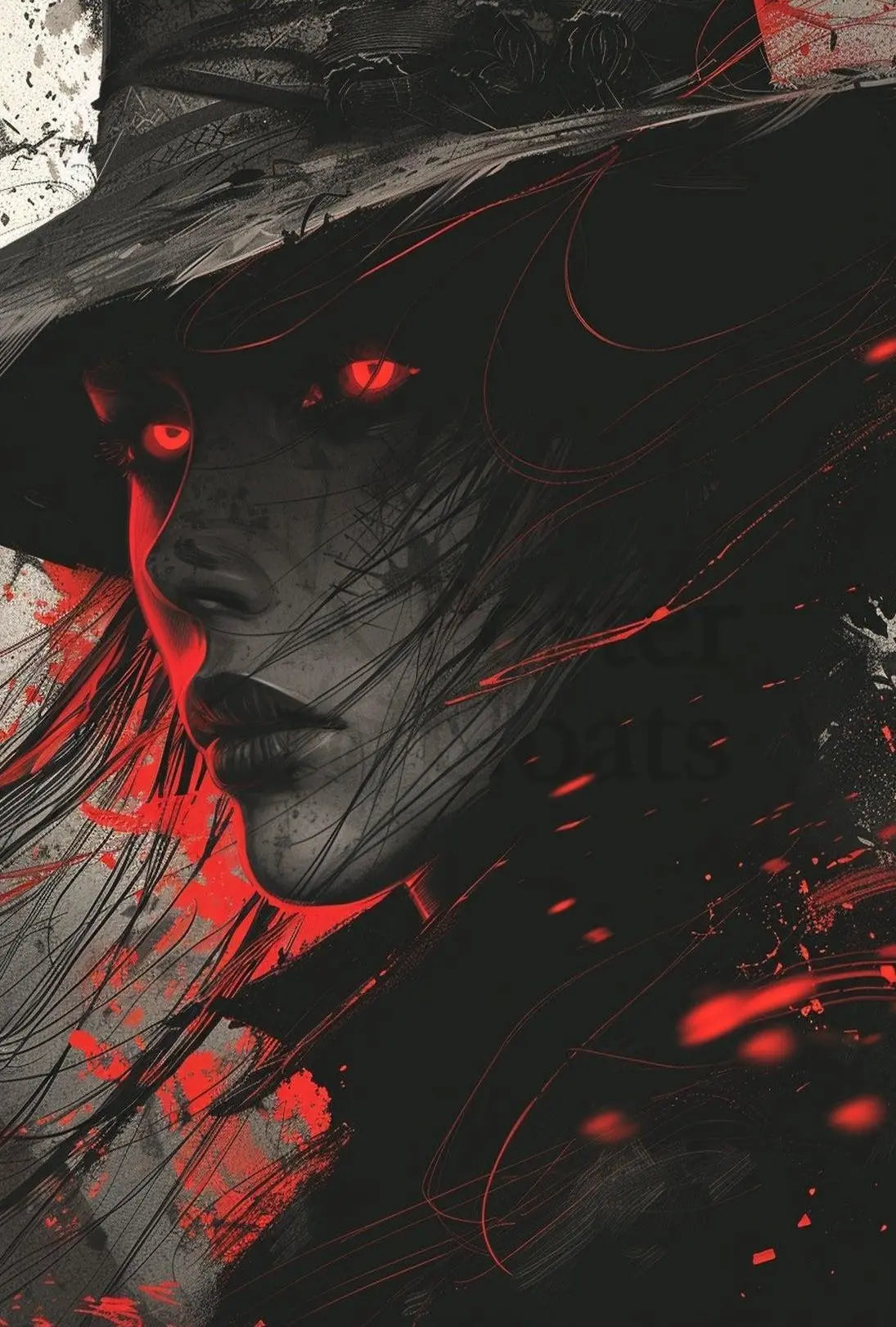Mysterious Figure in Noir Fantasy Art Poster PosterGoat