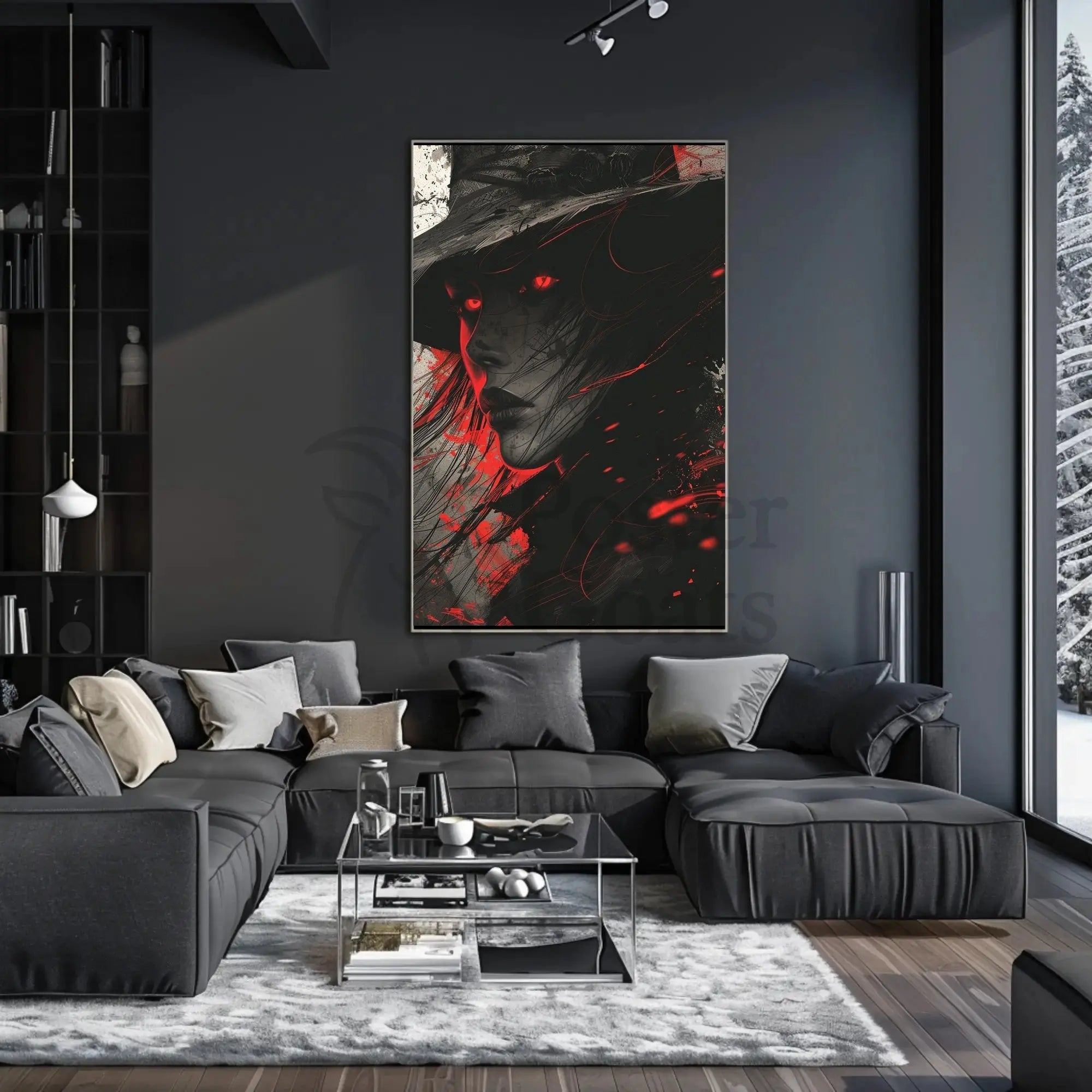 Mysterious Figure in Noir Fantasy Art Poster PosterGoat