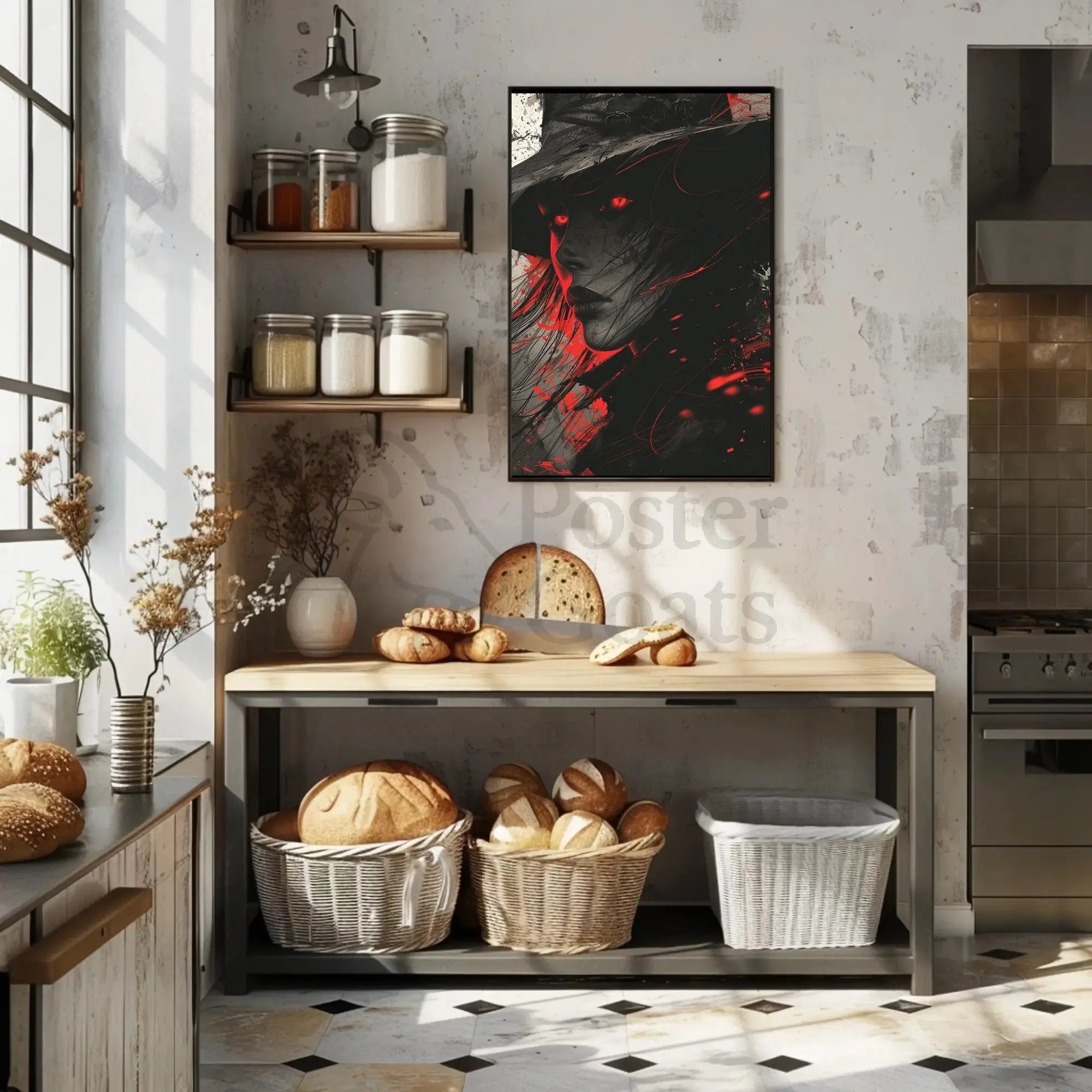 Mysterious Figure in Noir Fantasy Art Poster PosterGoat