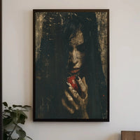 Mysterious Gothic Fantasy Poster with Red Temptation Apple PosterGoat