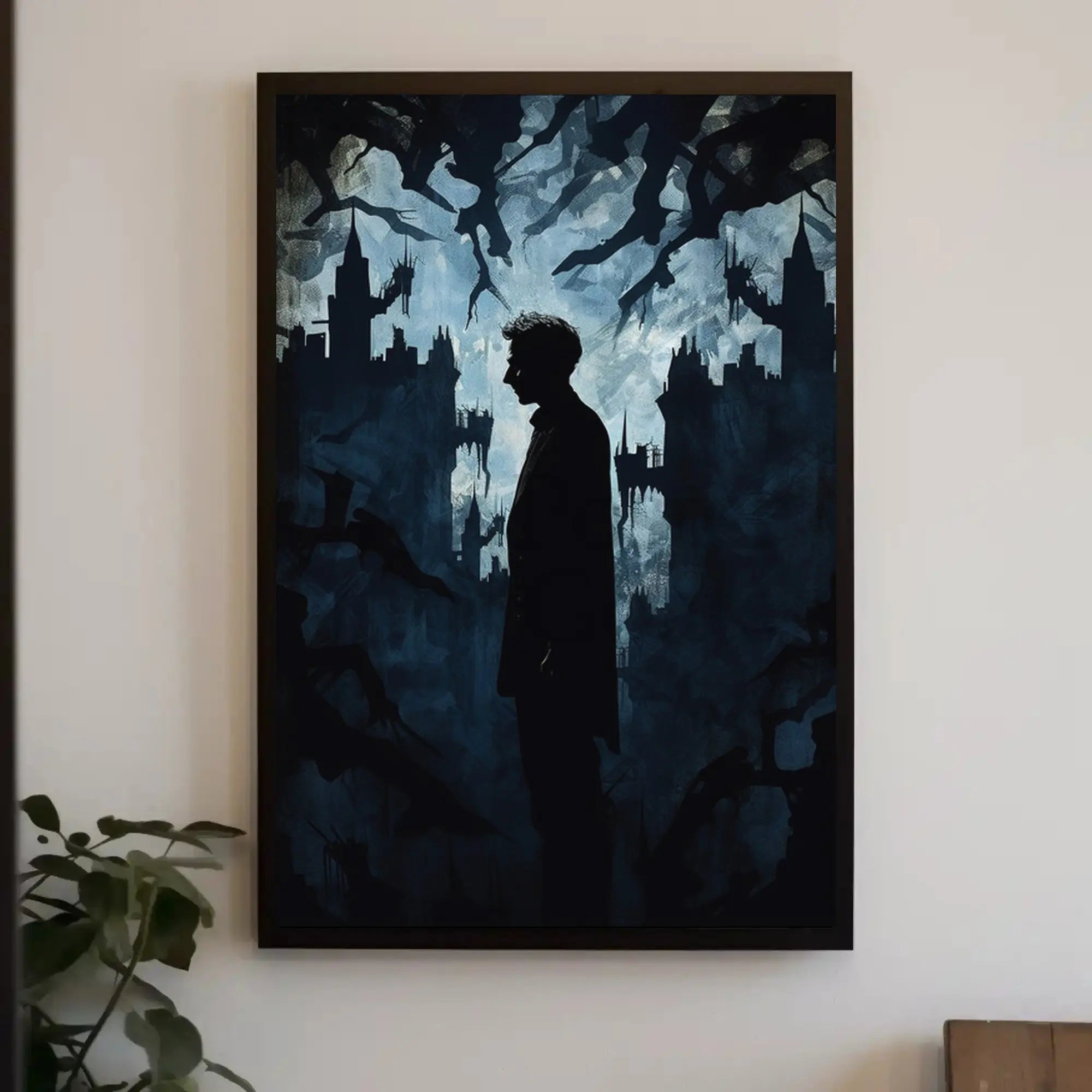 Mysterious Gothic Silhouette Noir Art Poster PosterGoat