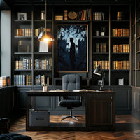 Mysterious Gothic Silhouette Noir Art Poster PosterGoat