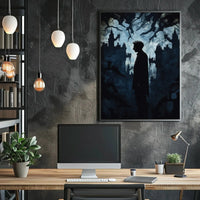 Mysterious Gothic Silhouette Noir Art Poster PosterGoat