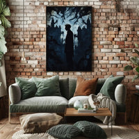 Mysterious Gothic Silhouette Noir Art Poster PosterGoat