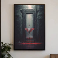 Mysterious Heron Fantasy Portal Animal Poster PosterGoat