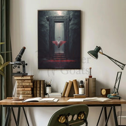 Mysterious Heron Fantasy Portal Animal Poster PosterGoat