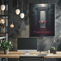 Mysterious Heron Fantasy Portal Animal Poster PosterGoat