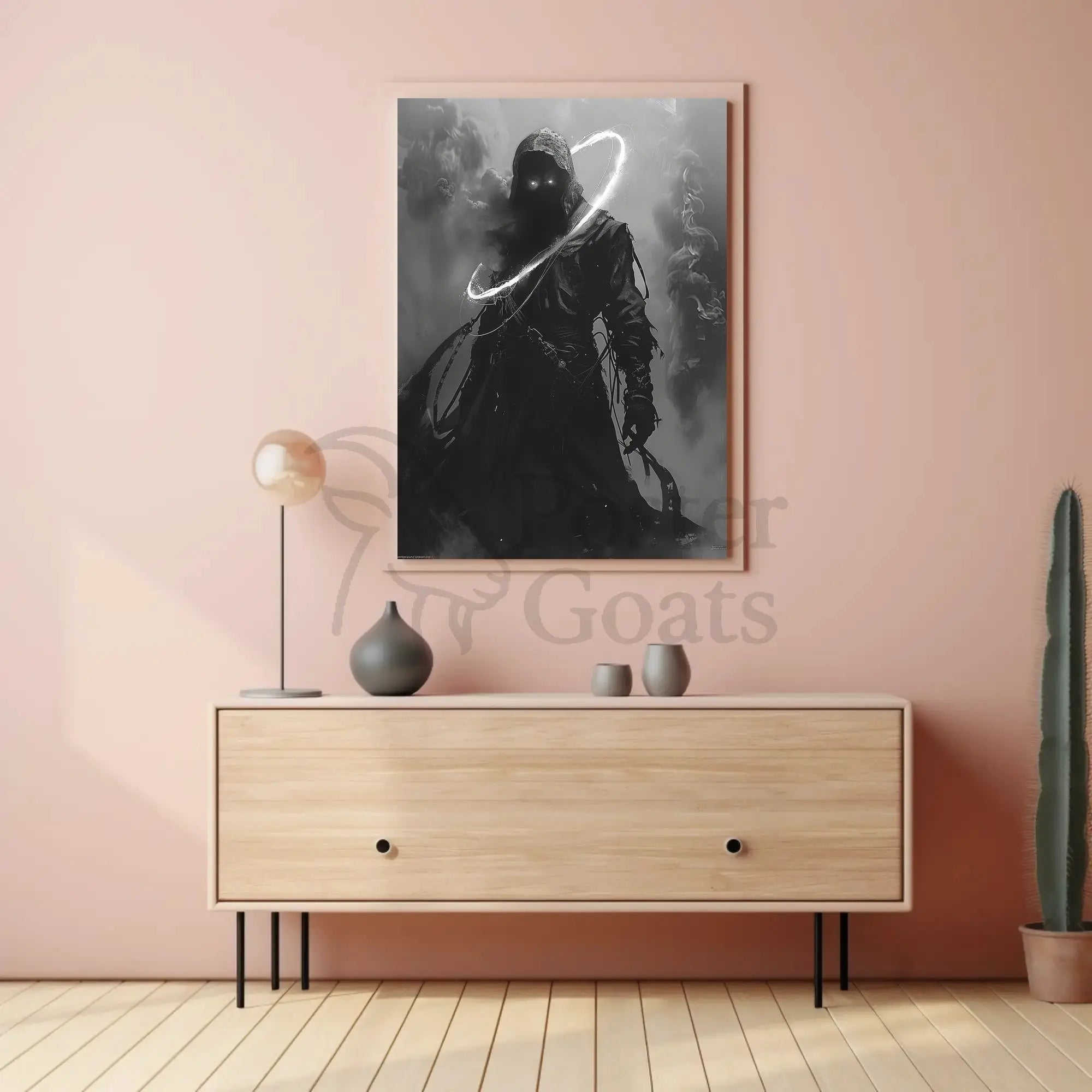 Mysterious Hooded Figure Fantasy Art Poster PosterGoat