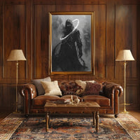 Mysterious Hooded Figure Fantasy Art Poster PosterGoat