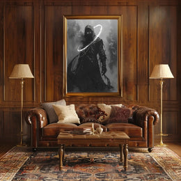 Mysterious Hooded Figure Fantasy Art Poster PosterGoat