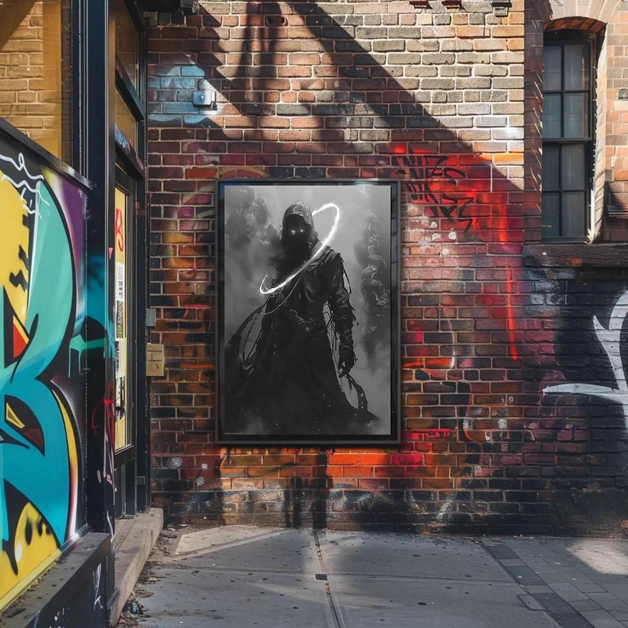 Mysterious Hooded Figure Fantasy Art Poster PosterGoat