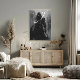 Mysterious Hooded Figure Fantasy Art Poster PosterGoat