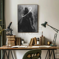 Mysterious Hooded Figure Fantasy Art Poster PosterGoat