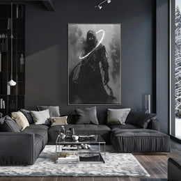 Mysterious Hooded Figure Fantasy Art Poster PosterGoat