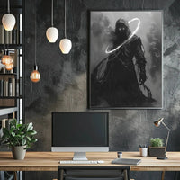 Mysterious Hooded Figure Fantasy Art Poster PosterGoat