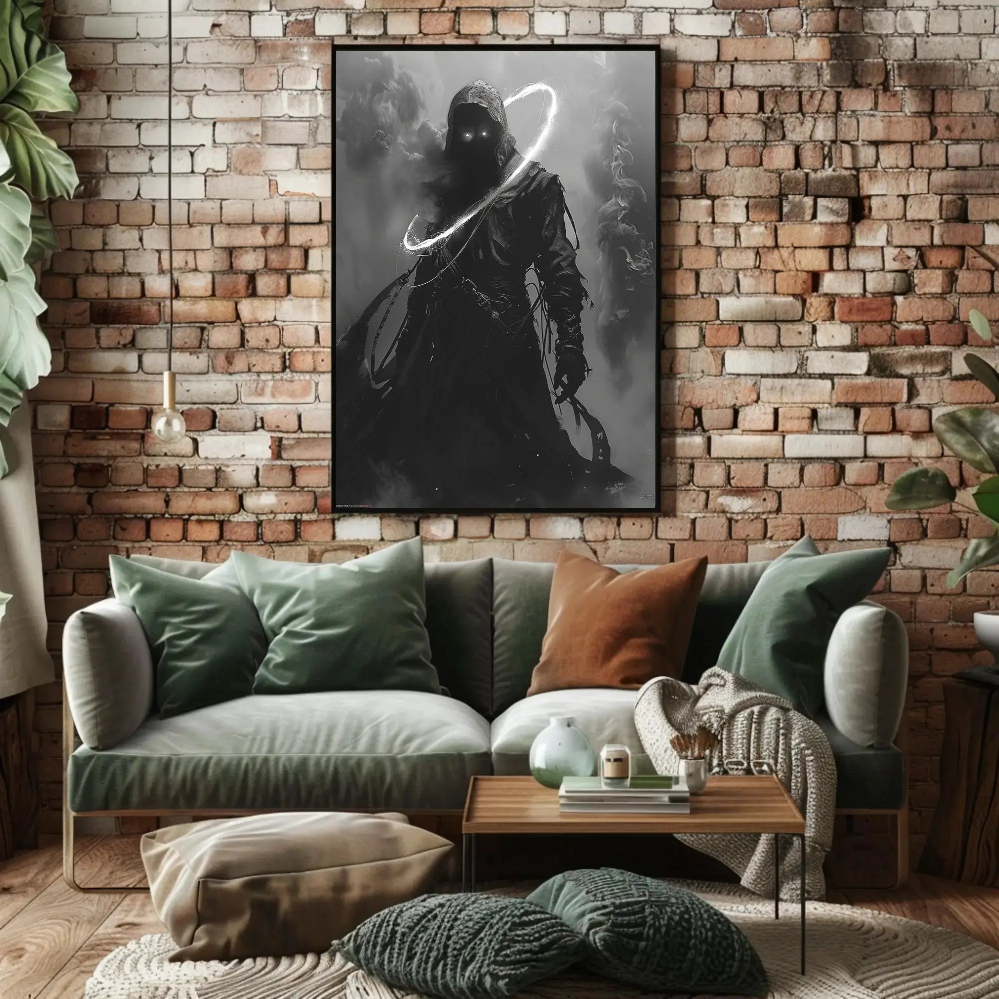 Mysterious Hooded Figure Fantasy Art Poster PosterGoat
