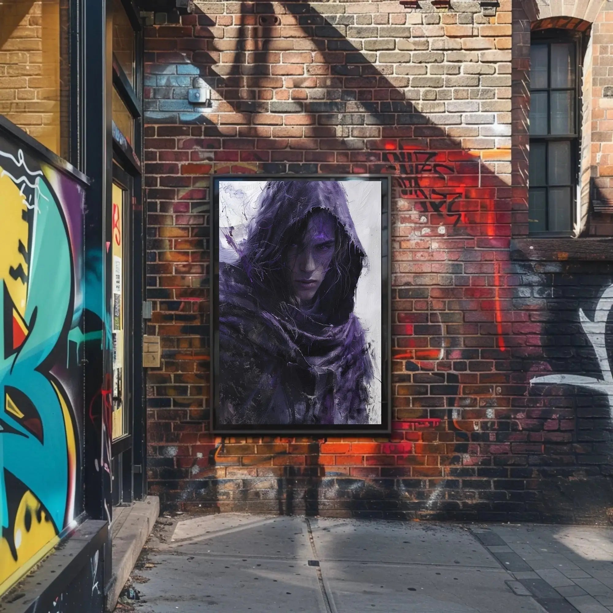 Mysterious Hooded Figure in Dark Fantasy Adventure Poster PosterGoat