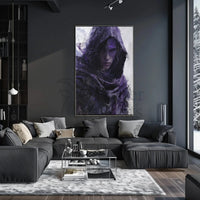 Mysterious Hooded Figure in Dark Fantasy Adventure Poster PosterGoat